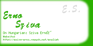 erno sziva business card